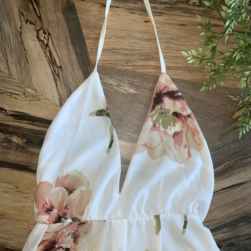 White floral maxi dress! Price drop!!